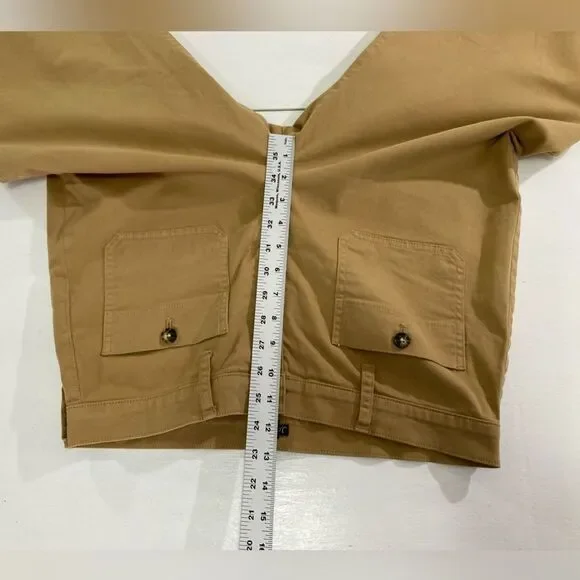 J Crew Sailor Chino Pants Women’s 30 Brown Slim Wide Leg Cropped High Rise - Picture 9 of 11